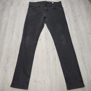 Men’s Volcom Brand Jeans 2x4 Tapered Skinny Fit Black Stretch Denim Size 32 - Picture 1 of 9