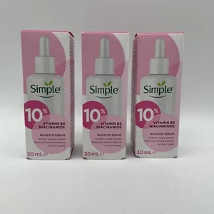 Simple 10% Niacinamide Vitamin B3 Booster Serum Serum Skin 30ml X3 New & Boxed - Picture 1 of 4