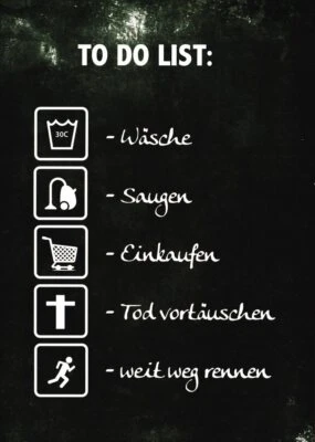 Postkarte Sprüche & Humor "To Do List" - Bild 1 von 2