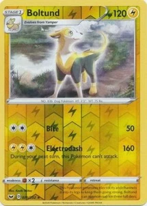 Pokemon Sword & Shield Base Boltund Rare Reverse Holo 076/202 - Picture 1 of 1
