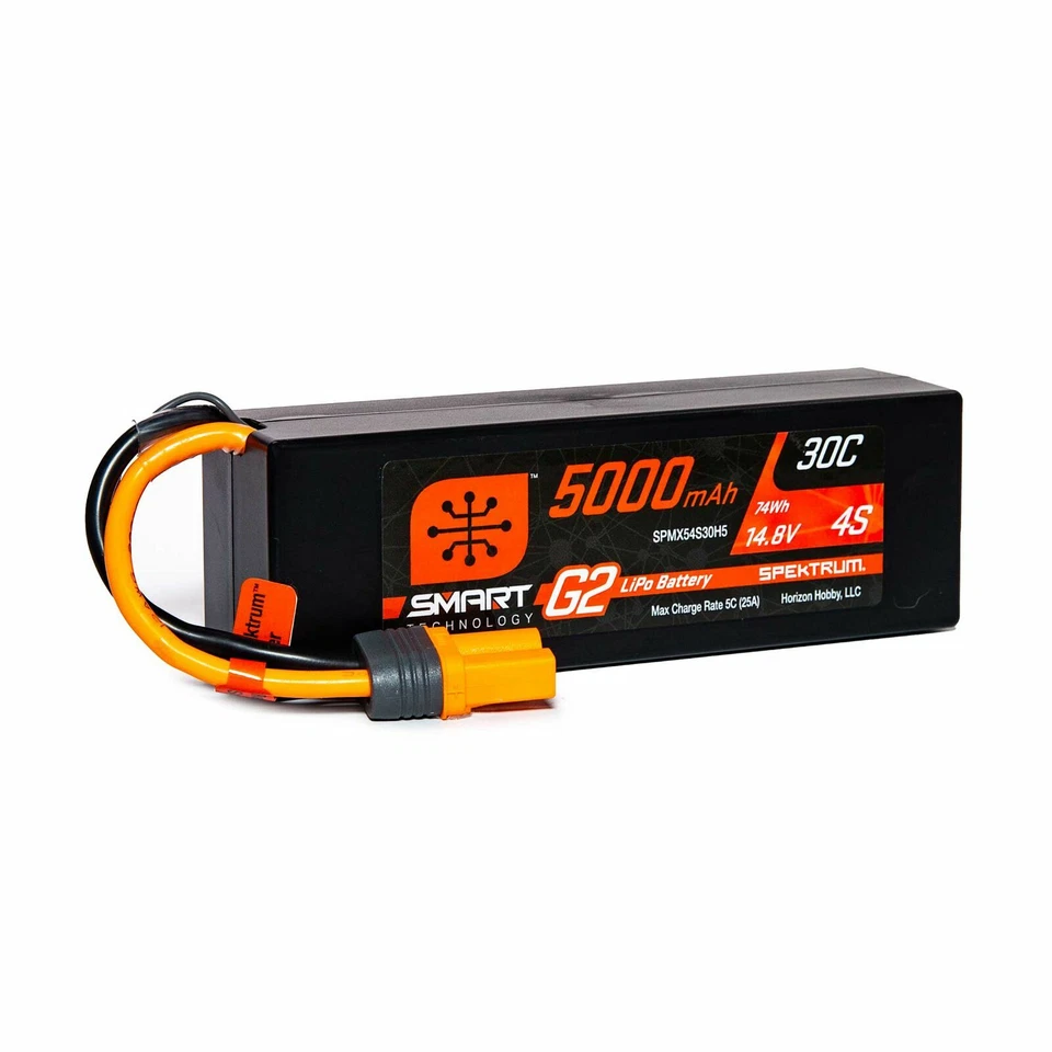Spektrum 5000mAh 4S 14.8V Smart LiPo Hard Case G2 30C IC5 - Image 1 of 1