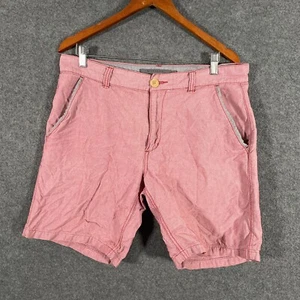 Giordano Shorts Mens 36 Red Chinos Bermuda Regular Fit Straight Leg Adult - Picture 1 of 12