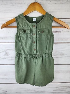 Old Navy Green Romper Girls Size 5T Olive Green - Picture 1 of 4
