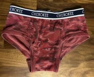 Vintage Cherokee Boys Briefs Youth Size Small Camo Red 12” Waist Unstretched - Picture 1 of 4