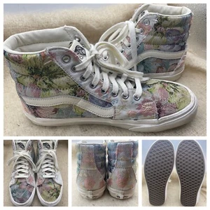 Vans Sk8-Hi Tapestry Multi Snow White Hi Top Sneaker Women's US 7.5 Mens 6 EU 38 - Picture 1 of 13
