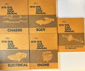 1975-1976 Ford Car Shop Manual Book Vol 1 - 5 Chassis Engine Body Electrical - Picture 1 of 16