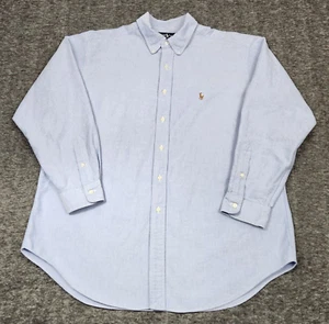 Vintage Ralph Lauren Shirt Mens XL / 2XL Yarmouth Oxford Chambray Naked Pony - Picture 1 of 19