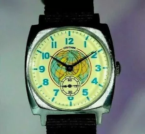 Pobeda SPUTNIK watch Vintage Soviet mechanical wrist mens Hammer and sickle - Picture 1 of 12