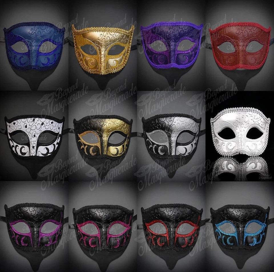 Men's Mysterious Charming Prince Venetian Party Prom Masquerade Ball Eye Mask - Image 1 of 1