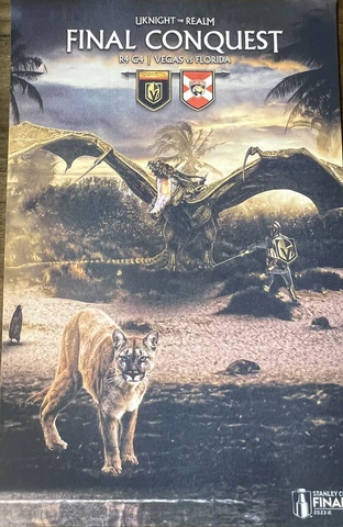 💛🖤 VEGAS GOLDEN KNIGHTS 2023 STANLEY CUP FINAL GAME 4 WATCH PARTY POSTER Cover