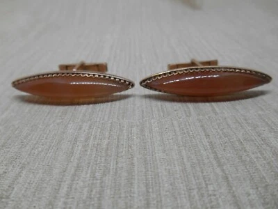 USSR Vintage cuff links sterling silver 875 Soviet agate cufflinks - Image 1 of 4