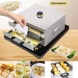 2 Layer Stainless Steel Rice Noodle Roll Machine Steamer Breakfast Heated Cooker - Picture 1 of 22