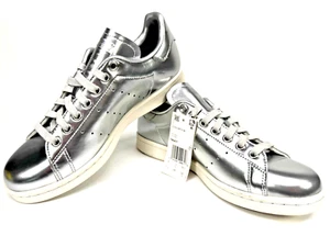 Adidas Stan Smith Silver Metallic Low Top Sneakers Women's Size US7.5 FW5477 - Picture 1 of 9