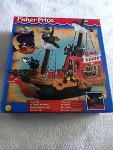 Mattel 1997 Fisher Price Pirate Ship New - Foto 1 di 5