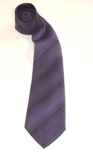 John Henry Purple Tie with black ghost stripes Classic Men's Tie - Picture 1 of 5