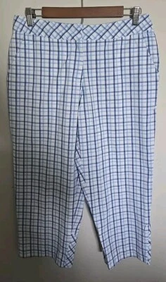 Liz Golf Audra Crop Plaid Pants Size 10 Excellent Condition  - Image 1 of 3