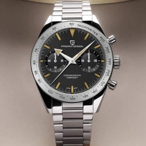 PAGANI DESIGN 2023 Retro Moon Phase Watch VK64 Quartz Luminous Waterproof - Picture 1 of 12