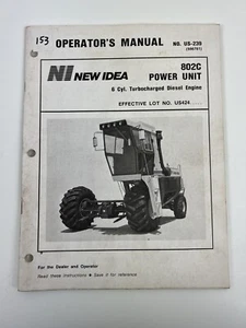 AVCO New Idea Owners Manual UniSystem Power Unit - No. 802C No.239 6 Cyl. Diesel - Picture 1 of 1