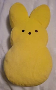 Rare Peeps Bunny Rabbit Yellow Easter Marshmallow Stuffed Plush Large 16” Used - Picture 1 of 6