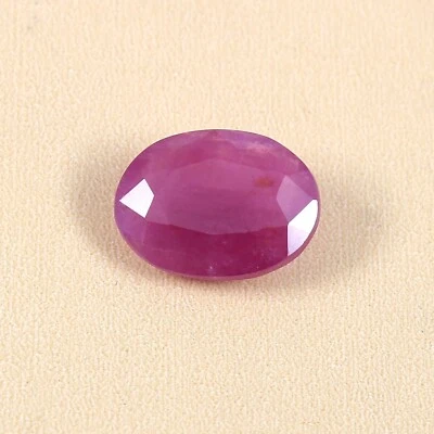 AAA Quality Natural Mozambique CERTIFIED Ruby Loose Oval Gemstone Cut 4.00 CT - Image 1 of 4