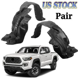 Driver & Passenger Side Fender Liner Set w/ Clips For 2016-2021 Toyota Tacoma - Picture 1 of 12