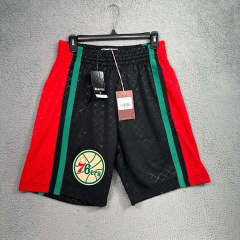 Mitchell and Ness Philadelphia 76ers Basketball Shorts 1996 Swimgman Size S NWT Cover
