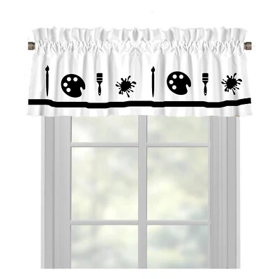 Cenefa de ventana pincel paleta artista en tu elección de colores decoración hecha a mano Foto 1 de 4