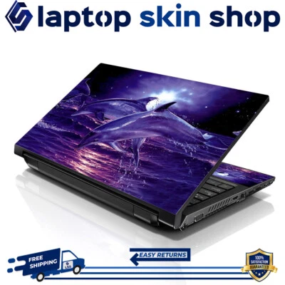 Laptop Skin Sticker Notebook Decal Cover Dolphins for Dell Apple Asus HP 13"-16" - Image 1 of 4