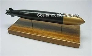 Mk-14 Mark-14 US Navy Torpedo Mahogany Kiln Wood Model Small New - Picture 1 of 1