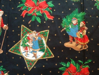 Joan Kessler for Concord Fabrics Vintage Victorian Christmas Print Fabric 2 yd - Image 1 of 4