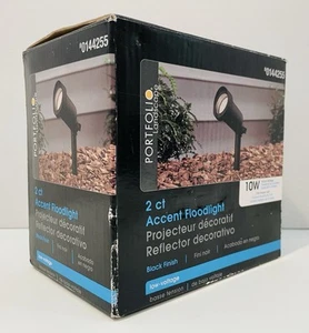 2-Pack Portfolio Landscape 10W Low Voltage Black Spotlight Floodlights #0144255 - Picture 1 of 6