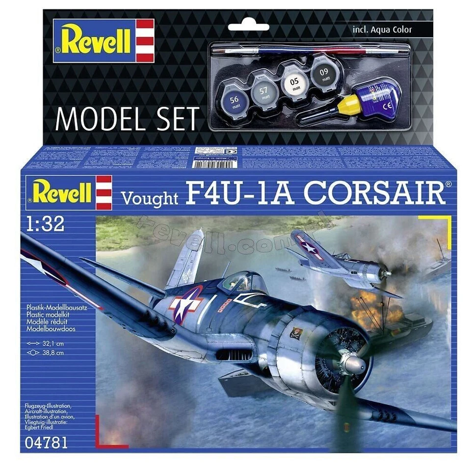Revell 1/32 Model Set Vought F4U-1A CORSAIR Plastic Model Kit - image 1 of 1