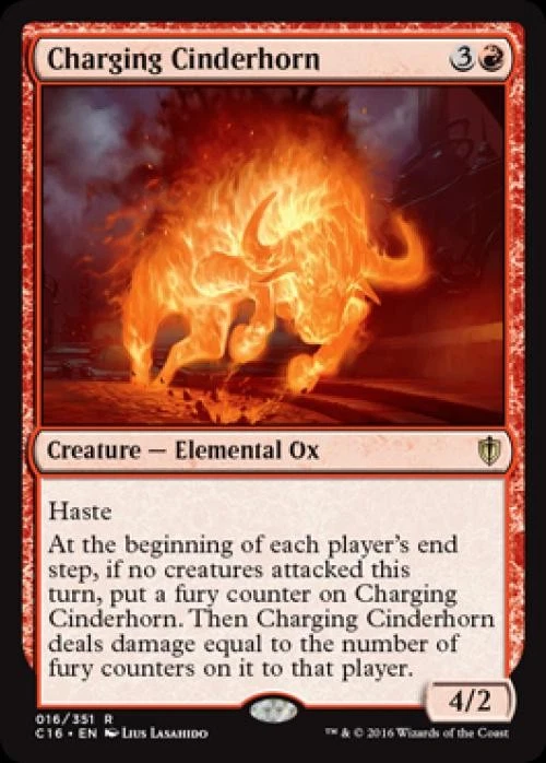 Charging Cinderhorn - Light Play MTG Commander 2016 Edition - Image 1 of 1