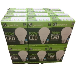 Case 96 Greenlite 100w Equivalent LED 24 Pk X 4 Bright White Light Bulb 3000k - Picture 1 of 2