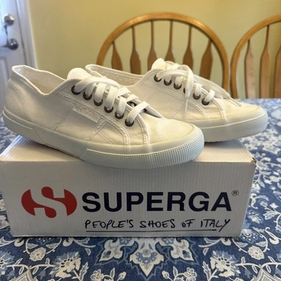 Superga Women's 2750 Cotu Classic Sneaker White - Read Description - Image 1 of 4