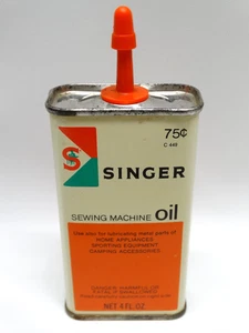 Vintage Singer Sewing Machine Oil Handy Oiler Tin Can Unopened – 75¢ 4oz NOS - Picture 1 of 10