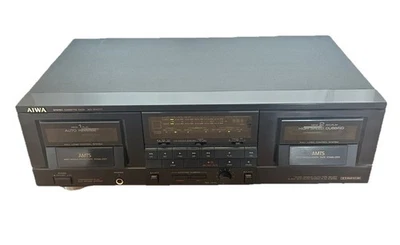 Aiwa AD-WX717 Doppio Cassette Deck Tape Deck HiFi Vintage Tapedeck Cinghia Difettosa - Immagine 1 di 4