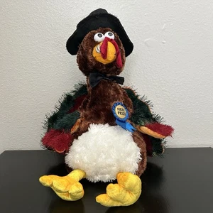 Dan Dee Truthahn im Stroh singend tanzend animiert Plüsch Thanksgiving FUNKTIONIERT - Bild 1 von 9