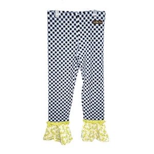 Matilda Jane Enchanted Garden Kids Pants Mixed Print Blue Gingham Yellow Floral - Picture 1 of 9
