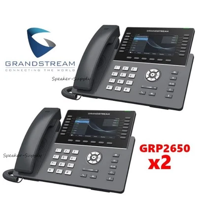 2 Grandstream GRP2650 14-Line 7 SIP Accounts 5" Color Screen Enterprise Phones - Image 1 of 4