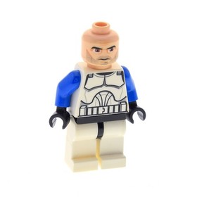 1x Lego Minifigure Star Wars Clone Trooper Captain Rex White 7869 SW0194 SW0314