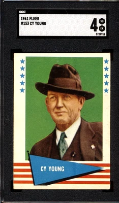 1961 Fleer Baseball Greats #153 CY YOUNG HOF Cleveland SGC 4 MUITO BOM ESTADO-Ex - Imagem 1 de 2