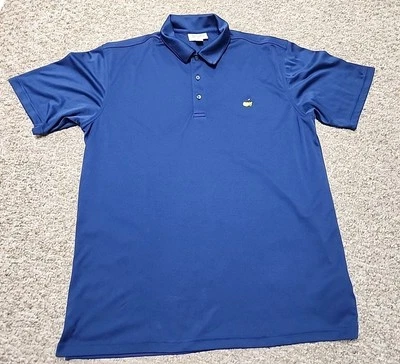 Camisa Masters Performance Para Hombre XL Azul Polo Manga Corta Golf Augusta Logo Foto 1 de 4