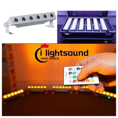 6pc/case  battery powered wireless  wash light 6x18W rgbwa uv led wall washer - Image 1 of 4