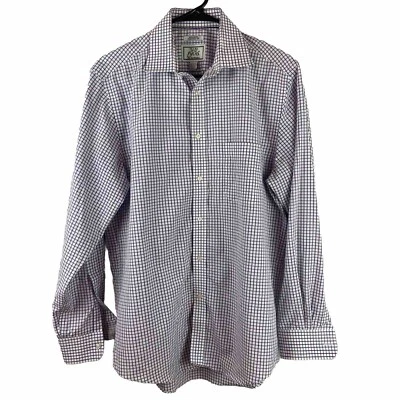 JOS A BANK  Tailored Fit Non-iron 1905 Button Up Dress Shirt 15 1/2 - 34 Purple - Image 1 of 4