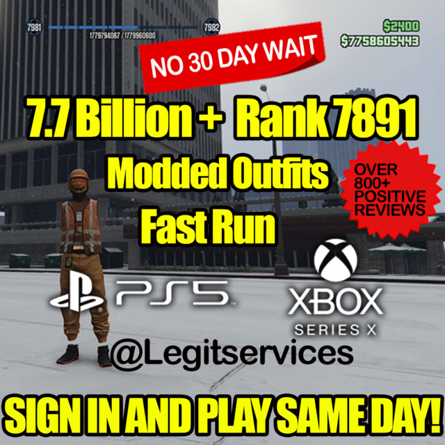 Gta 5 Xbox One Mod 7 Billion Rank 7980 (24/7 INSTANT AUTOMATED DELIVERY)