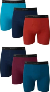 6PK Hanes Men's Boxer Briefs Sz LARGE Comfort Flex Waistband SOFT & BREATHABLE - Picture 1 of 8