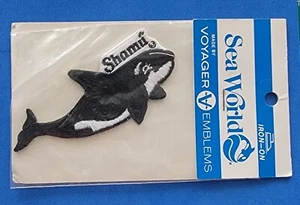 1980's Shamu Sea World Patch vintage original packaging Voyager Brand - Picture 1 of 4