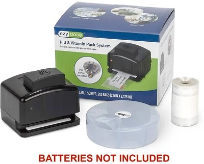 EZY DOSE Pill Pack System Medicine Vitamin Sealer Organizer Travel NO BATTERIES - Image 1 of 4