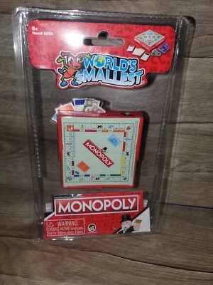 Nuevo Juego MONOPOLY Más Pequeño del Mundo Menos de 3" y 116 Piezas Pliegues para Fácil Almacenamiento Foto 1 de 2